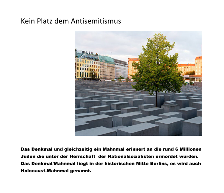 Kein Platz dem Antisemitismus (Anonym)